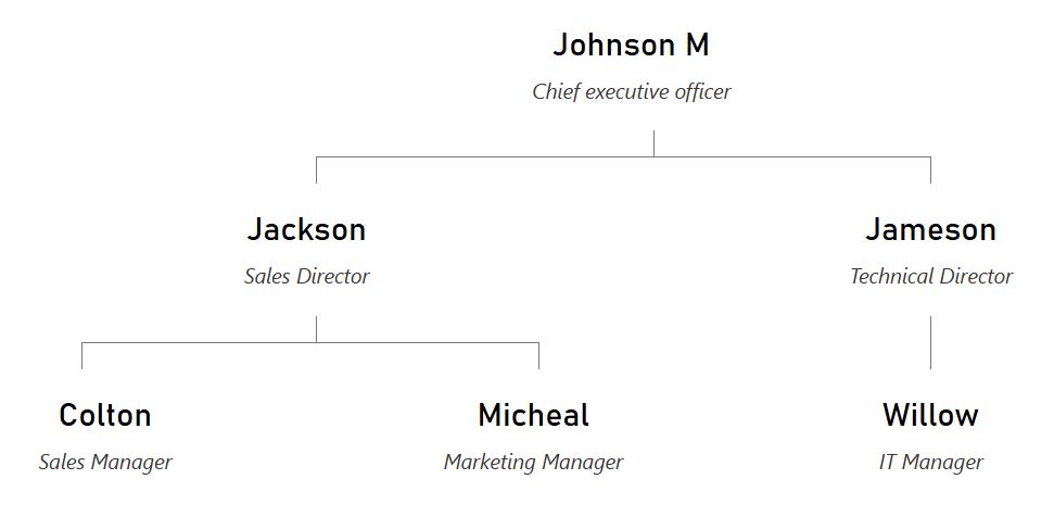 纯文本极简组织结构图模板