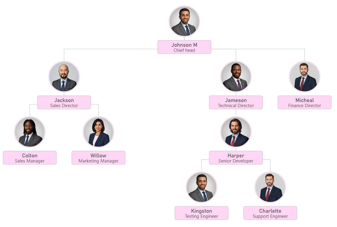 腮红玫瑰组织结构图，带有柔和的粉红色文本框、深色文本和带直线的清晰层级结构。