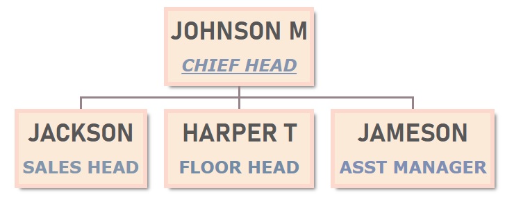 ORG chart - Solid border with toned beige background